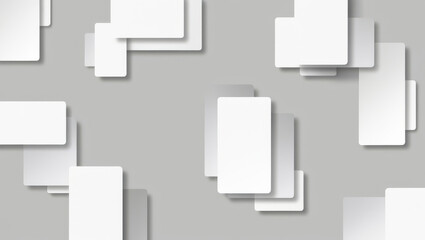 Contemporary Art with Overlapping White Panels.