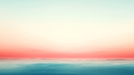 Obraz premium Soft Seafoam Blue Gradient Blending into the Sky