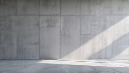 Concrete Wall with Natural Sunlight Reflection