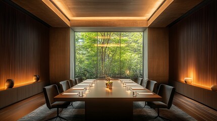 Serene Meeting Room with Nature View