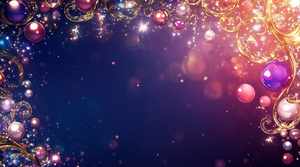 Gorgeous pearl and glitter purple background