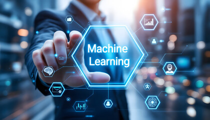 Machine Learning and AI Concept with Arabic Calligraphy, Artificial Intelligence, Machine Learning, and Water Abstract Design, AI, Machine Learning, and the Concept of Water, Modern Graphic