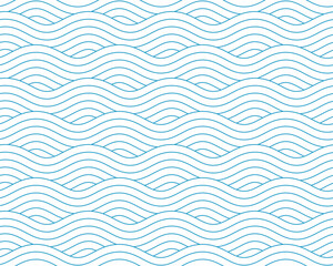 Seamless pattern with blue waves