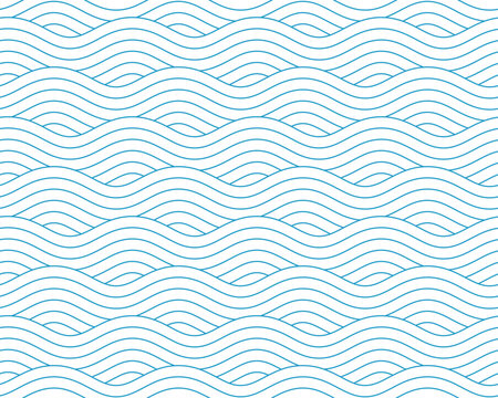 Seamless pattern with blue waves