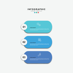 Vector Infographic label design template with icons and 3 options or steps.