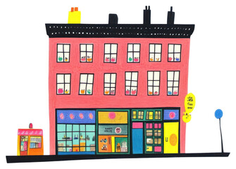 PNG Vintage building urban city neighborhood.