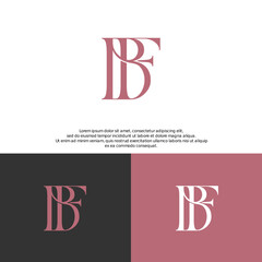 Logo BF, FB Concept Logo Letter