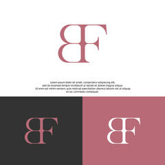 Logo BF, FB Concept Logo Letter