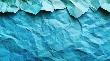 Fototapeta premium Crumpled blue paper texture background. (3)