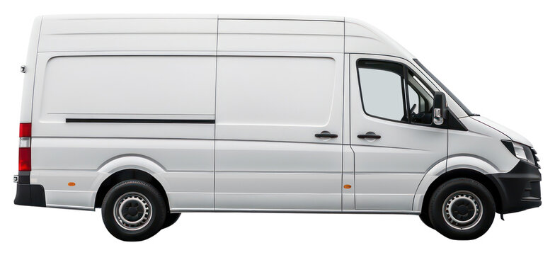 PNG white delivery van transportation