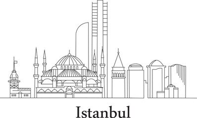 Istanbul Line Draw Simple Minimalist 