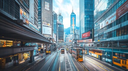 A bustling urban landscape filled with skyscrapers and modern real estate developments.