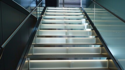 Obraz premium Beautiful staircase design in home interior 