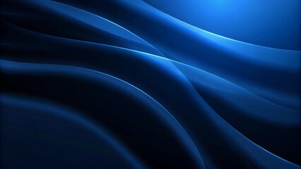 Elegant background with space for design. Soft wavy folds. Abstract dark background. Silk satin fabric. Elegant background with space for design. 3D Wave Bright blue, Christmas, birthday, anniversary