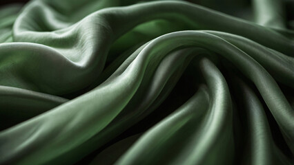 Fototapeta premium Gorgeous Sage Green Satin Silk Fabric for Bridal Gowns Fashion Statements and Home Decor Accents