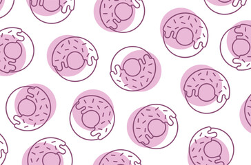 Pink donuts background.