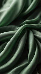 Obraz premium Luxe Sage Green Satin Silk Fabric for Tailoring Wedding Dresses Formal Attire and Luxury Room Furnishings