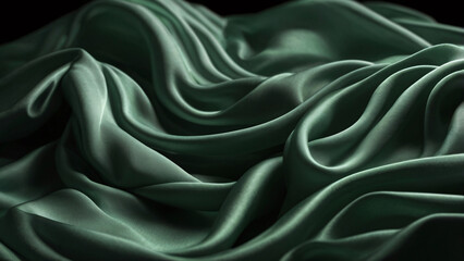 Obraz premium Premium Sage Green Satin Silk Material for Couture Dresses Wedding Drapes and High End Interior Decorations