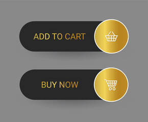 Golden CTA button set.