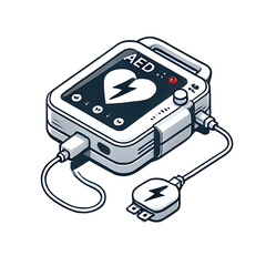 Portable AED Machine for Emergency Use

