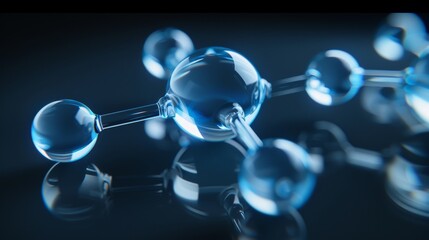 Futuristic digital rendering of glowing dna molecular structure in a science research laboratory