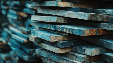 Close-up of wooden pile