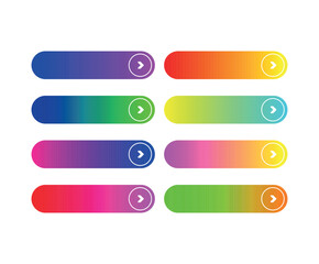 Obraz premium Colorful gradient CTA button set.
