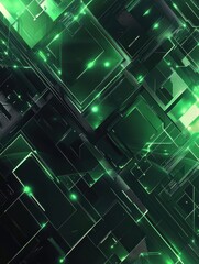 geometric green tech background