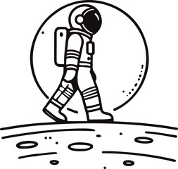 Astronaut Walking on the Surface of a Planet © Artpacker