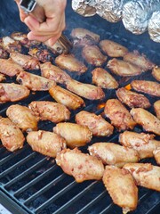 chicken wings on a grill
