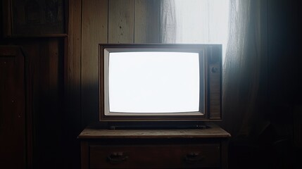 Fototapeta premium Wooden dresser with TV
