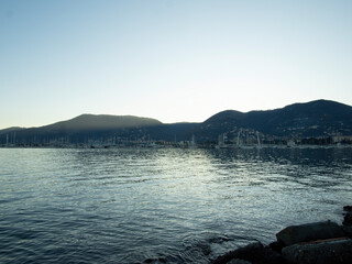 very nice view of la spezia gulf in winter time