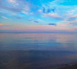 sunset over the sea, beautiful view
