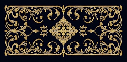 Aufw&auml;ndiges Kataifi-Blumenmuster auf dunklem Hintergrund, geeignet f&uuml;r dekorative Zwecke.