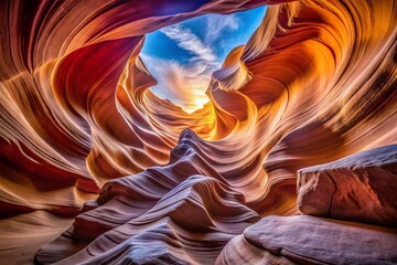 Arizona Antelope Canyon: Abstract Minimalist Nature Background