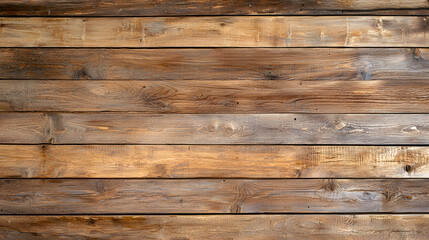 Obraz premium Seamless wooden panel wall with horizontal planks, showcasing natural textures and warm tones, perfect for rustic or industrial designs