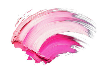 vibrant pink lipstick stroke, smooth and thick, set against transparency background, showcasing dynamic and artistic texture