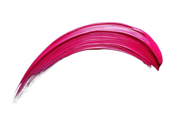 vibrant pink lipstick stroke, smooth and thick, elegantly curved on transparency background, showcasing bold and striking color