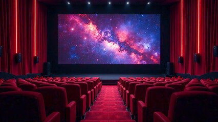 Fototapeta premium cinema auditorium with chairs