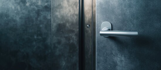 Modern restroom door handle highlighting accessibility features and contemporary design elements for improved user experience