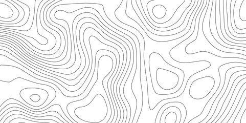 Panorama view gradient multicolor wave curve lines banner background design. Blank Detailed topographic patter line map background,The black on white contours topography stylized height of the lines,