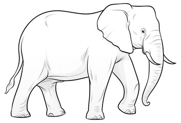 Obraz premium PNG Elephant sketch wildlife outline.