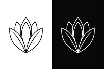 Crocus  flower icon vector on White Background ,Vector Art Illustration on white background.