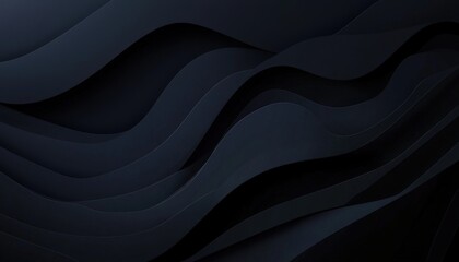 Obraz premium Abstract Dark Blue Wave Pattern Background Smooth Elegant Curves Modern Design Texture
