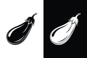  Eggplant icon vector on White Background ,Vector Art Illustration on white background.