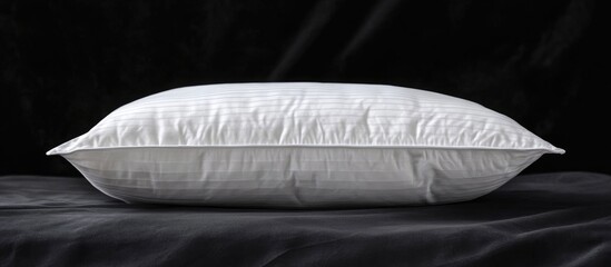 Stylish white pillow resting on a sleek modern bed showcasing contemporary interior design elements and elegant aesthetics
