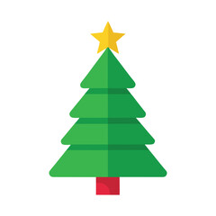 Charismas tree color icon vector on White Background ,Vector Art Illustration on white background.