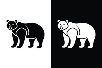 Bear icon vector on White Background ,Vector Art Illustration on white background.