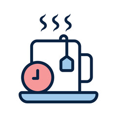 Obraz premium Grab this amazing icon of tea time in modern style
