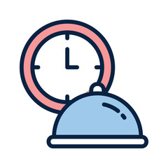 Plate with a clock symbolizing meal scheduling